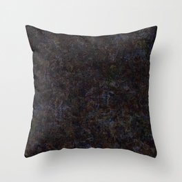 Dark impressionism strokes shapes Throw Pillow