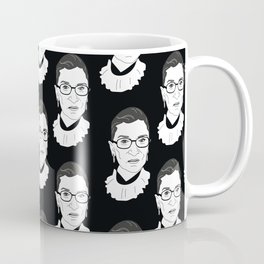 Ruth Bader Ginsburg, Large BW Pattern Mug