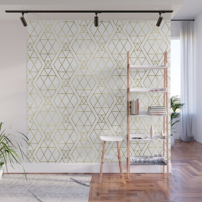 Modern Art Deco Geometric 1 Wall Mural By Followmeinstead Society6
