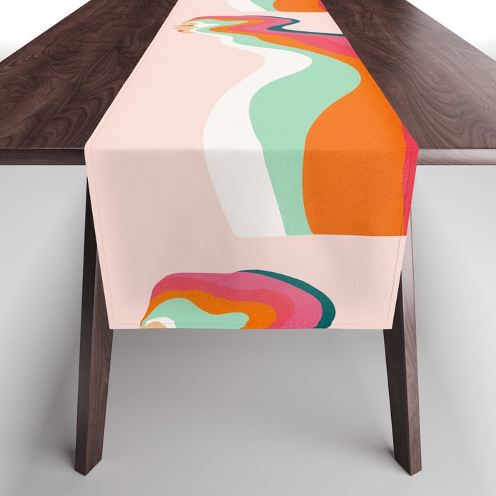 Abstraction_MY_LADY_SEXY_RAINBOW_SMOOTH_POP_ART_0302A Table Runner