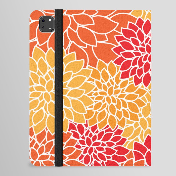 Multicolored Floral Pattern Design iPad Folio Case