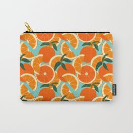 Orange Harvest - Blue Carry-All Pouch