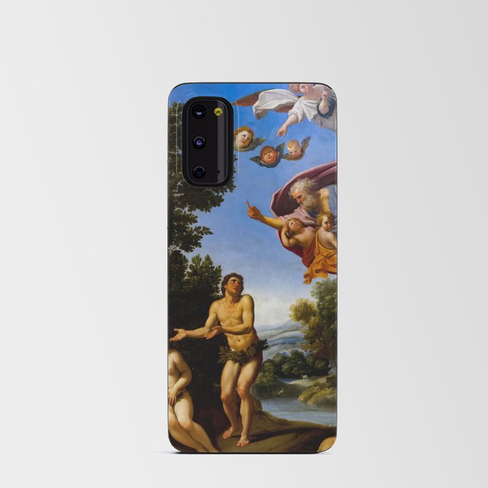 God admonishing Adam and Eve - Domenichino Android Card Case