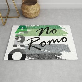 ARO No Romo Rug | Noromo, Aromantic, Graphicdesign, Pride, Digital 