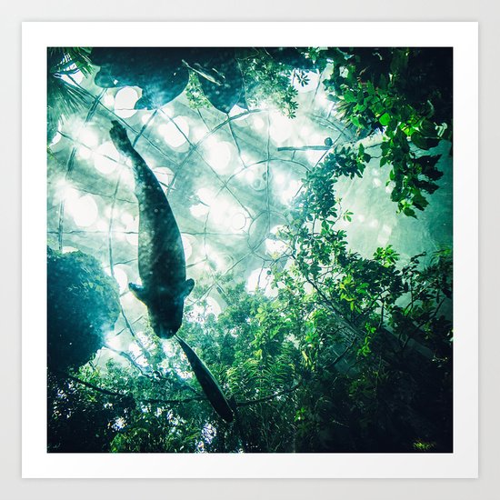 Glass Sea v. Synthetic Rainforest Art Print