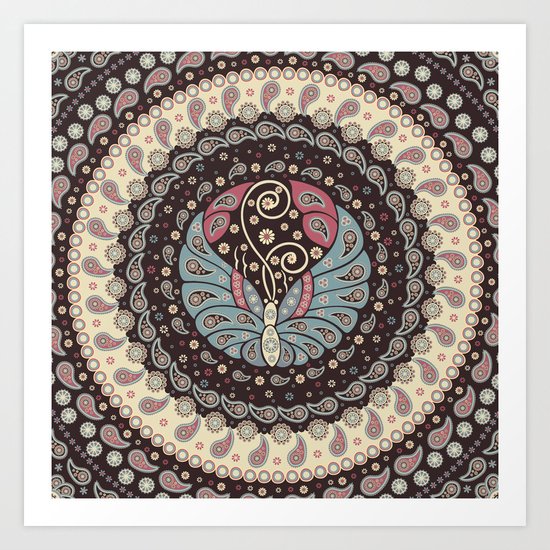 Butterfly Mandala Art Print