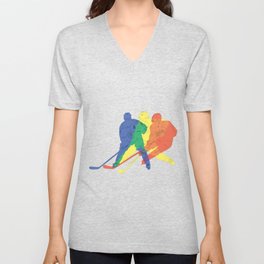 Hockey V Neck T Shirt