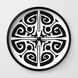 Tatouage Rond - round tatoo mandala - 3 Wall Clock