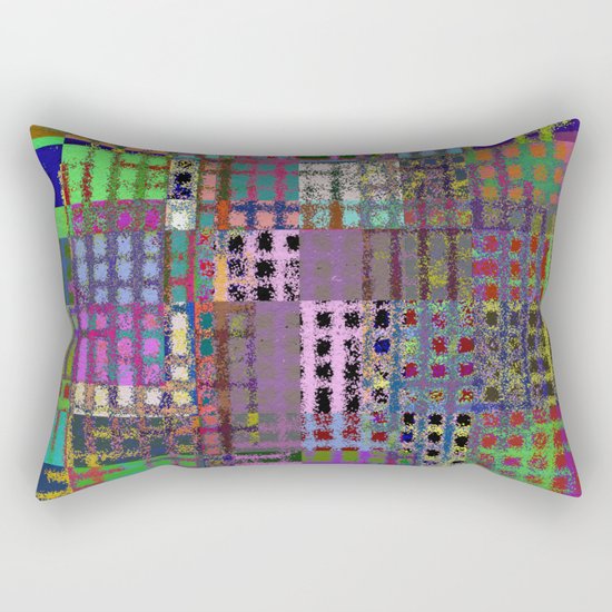 Pastel Playtime - Abstract, geometric, textured, pastel themed artwork Rectangular Pillow