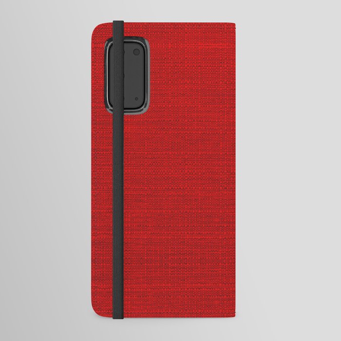 Ruby Red Heritage Hand Woven Cloth Android Wallet Case