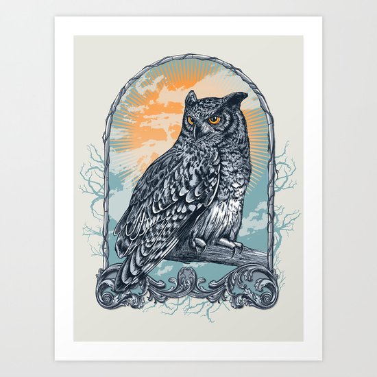 Twilight Owl Art Print