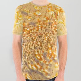 Light Golden And Yellow Abstraction All Over Graphic Tee