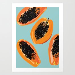 Tropical Papaya | Summer Art Print