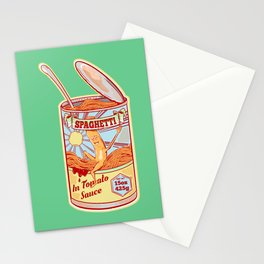 Spaghetti in a tin Stationery Card