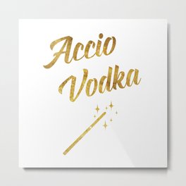 Accio Vodka Metal Print | Movies & TV, Digital, Pattern, Graphicdesign, Concept, Graphic Design, Typography 