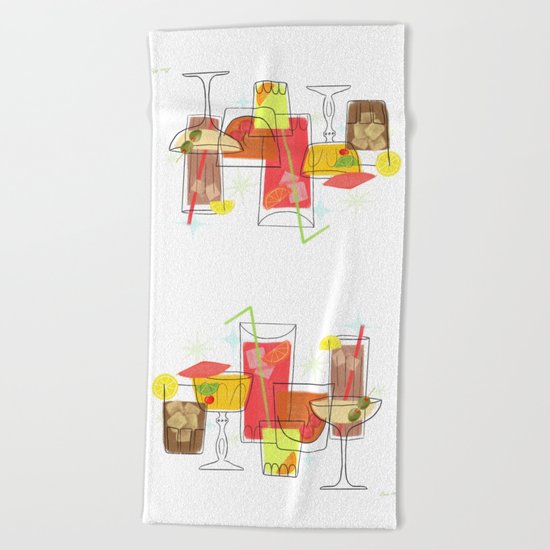 Swanky Summer Coolers Beach Towel