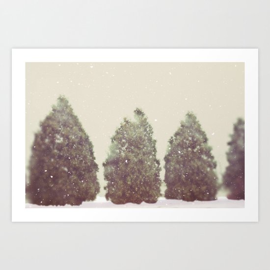 snowing Art Print