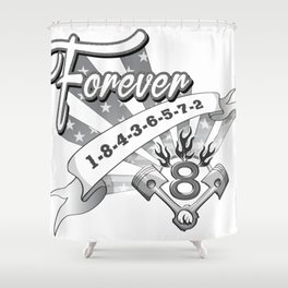 Forever V8 Shower Curtain