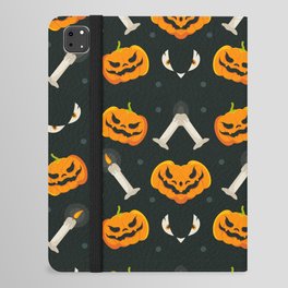 Distinct Halloween Patterns, black background iPad Folio Case