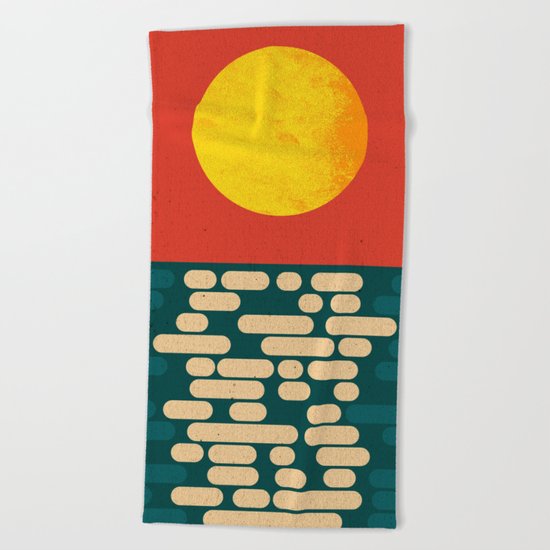 Sun Over The Sea - Afternoon Beach Towel