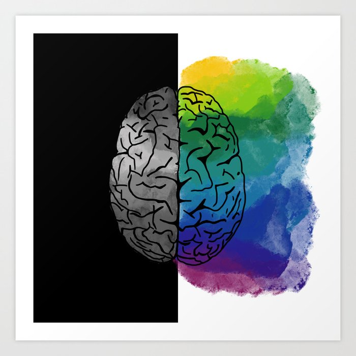 Left Brain, Right Brain Art Print