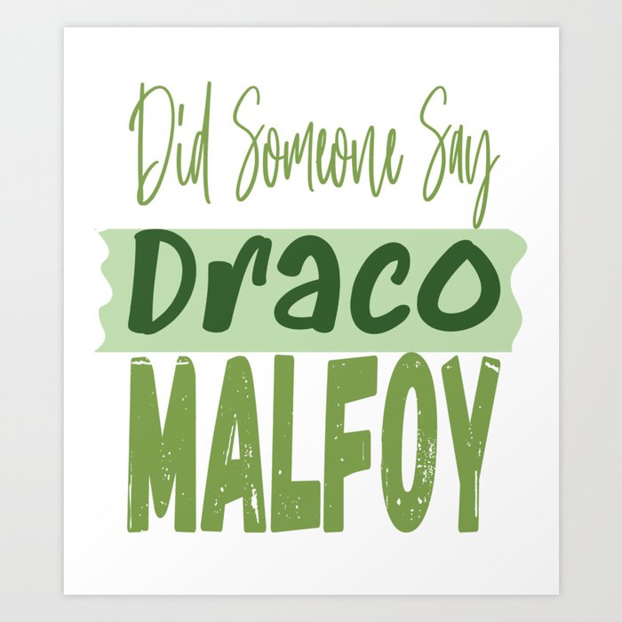 Draco Malfoy Inspired Digital Print 