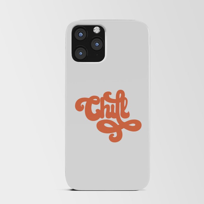 Chill Orange Retro Typography iPhone Card Case