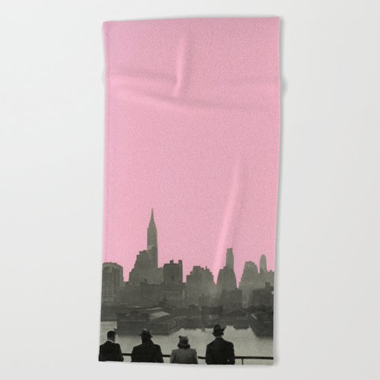 New York Nights Beach Towel