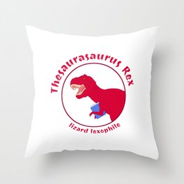 Thesaurasaurus Rex Throw Pillow