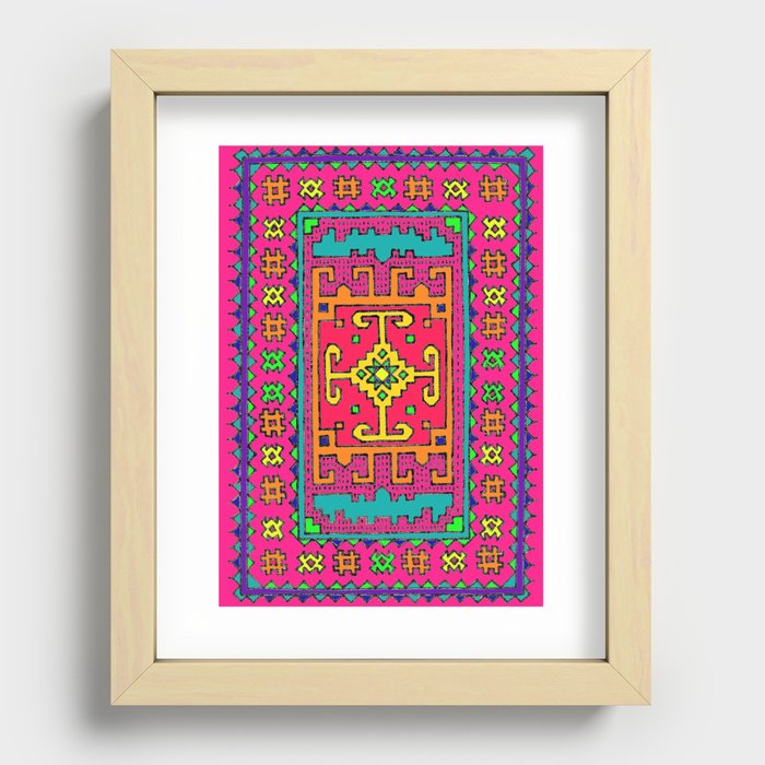 Bohemian rug 27. Recessed Framed Print