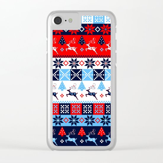 Scandinavian holidays pattern design Clear iPhone Case