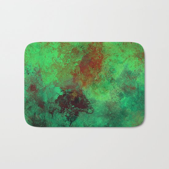 Isolation - Abstract, textured painting Bath Mat