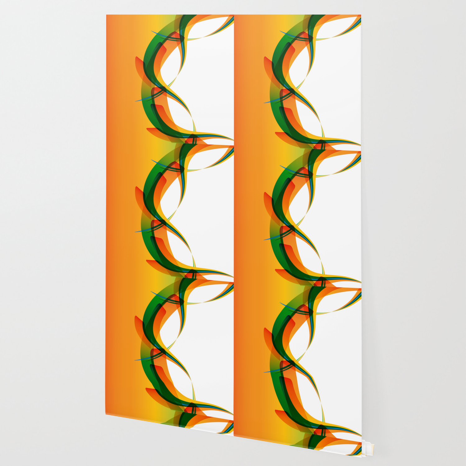 Green And Orange Abstract Art Wallpaper By Brucealmighty Society6