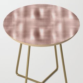 Rose Gold Brushed Metallic Texture Side Table