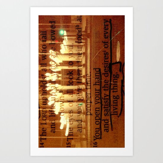 Psalm 145:16 Art Print