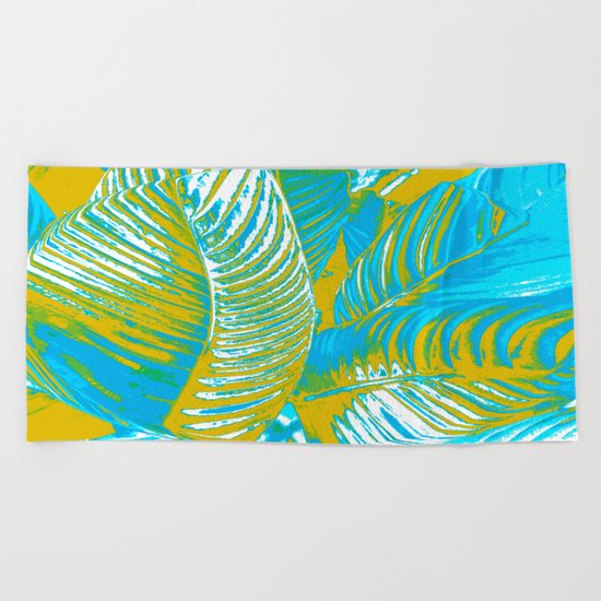 Colorful Leaves Beach Towel
