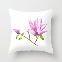 Magnolia Blossom Throw Pillow