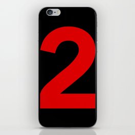 Number 2 (Red & Black) iPhone Skin