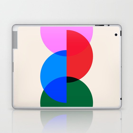 Balanced Geometric Shapes in Retro Vibrant Colors Laptop & iPad Skin