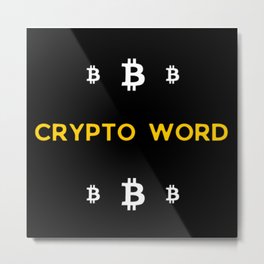 crypto word Metal Print