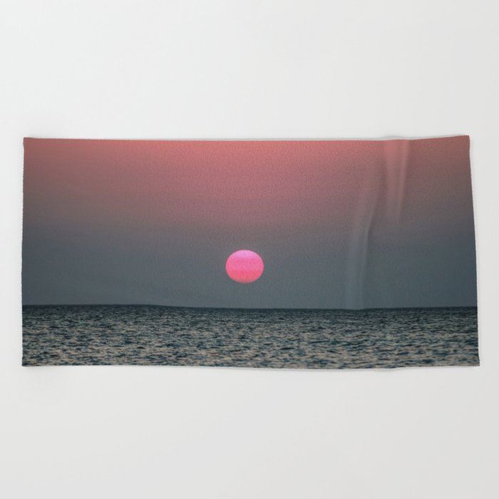 Sunset over the Pacific Beach Towel