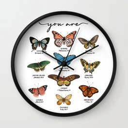 Butterfly Bible Verse Wall Clock