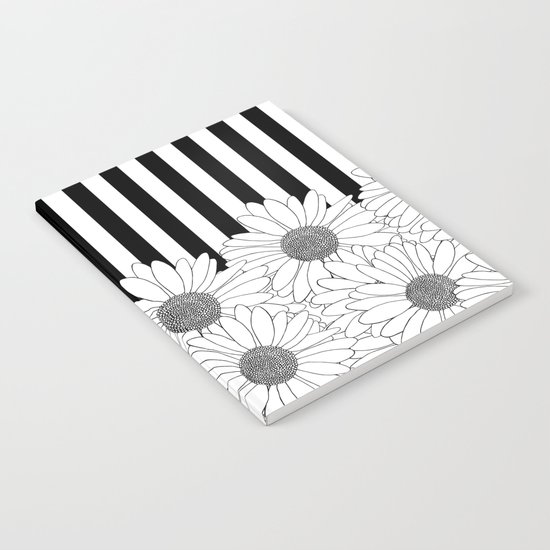 Daisy Stripe Notebook