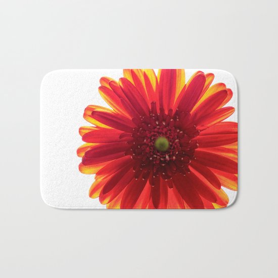 Red Macro Photo Daisy Bath Mat