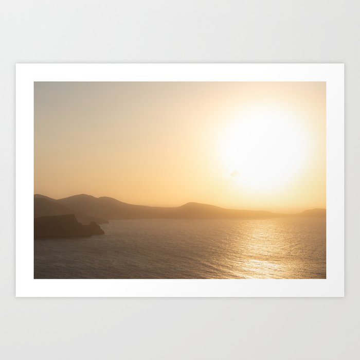 Milos Island At Sunset Art Print