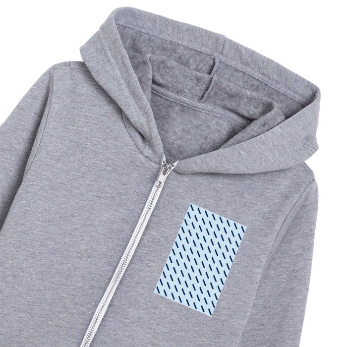 four lines 59 dark and light blue Kids Zip Hoodie