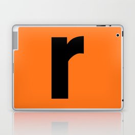 letter R (Black & Orange) Laptop Skin