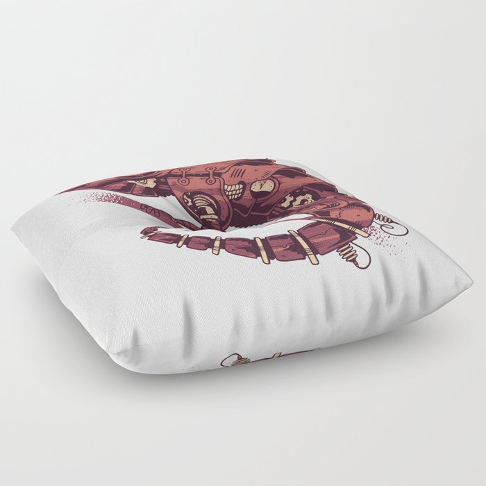 Steampunk Chamaleon Floor Pillow