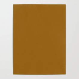 Golden Brown Solid Color Simple One Color Poster