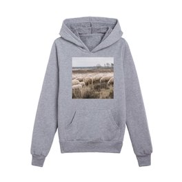 Landscape of Sheep Kids Pullover Hoodies